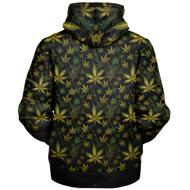 Chokefish™ Microfleece Zip-Up Hoodie Cannabis-007B